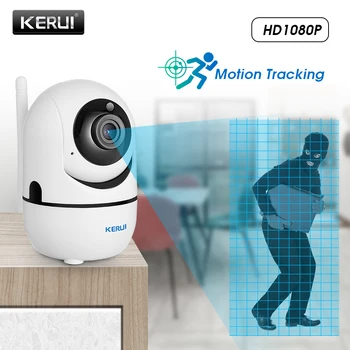 KERUI 1080P Full HD 2MP, WIFI Home Security Camera IP Wireless Mini Smart Tuya Camera de Supraveghere Video de Urmărire Auto Cloud