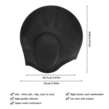 Cască de înot Silicon rezistent la apa de Înot Capace pentru Barbati Femei Copii Adulti Parul Lung Piscină Pălărie cu Urechi Capacul Protector Echipament de Scufundare