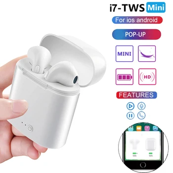 I7s Mini TWS Wireless Bluetooth 5.0 Căști Mini Sport Handsfree Stereo Earbud Cască Cu Auto POP-UP Pentru Apple iPhone Xiaomi