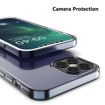100buc/lot Pentru iPhone 12 Caz Ultra Subțire de Cristal Transparent Moale TPU Telefon Acoperă Pentru iPhone 11pro SE2020 X XS Max XR 8 7 6 Plus