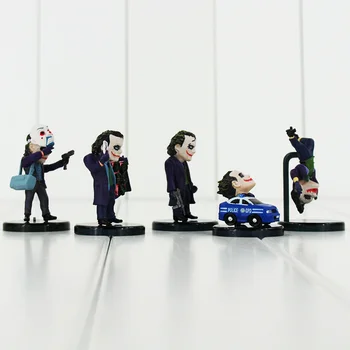 5pcs/Lot super-Eroi Joker Dark Knight PVC figurina Breloc de Colectie Model de Jucărie