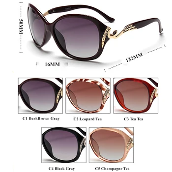2019 Polarizat ochelari de Soare Femei Vintage de Lux Supradimensionate Cateye Conducere Ochelari de Soare de Brand Designer de sex Feminin de Ochelari de cal UV400 Gafas