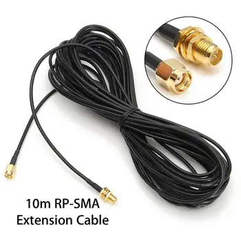 10M conector RP-SMA de sex Masculin la Feminin Wifi Conector de Antenă Cablu de Extensie de Linie Negru Polaritate Inversă SMA Cablu de Extensie
