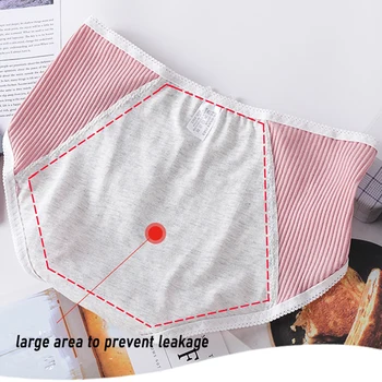Femeile Menstruale Chilotei De Bumbac Organic Boxeri Lenjerie Termică Pantaloni Scurți Fiziologice Pantaloni Menstrual Feminin Absorbanți Lenjerie
