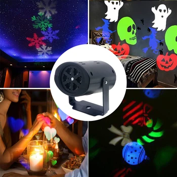 4 Modele de Crăciun Laser Proiector de Exterior cu LED Lumini Disco Home Garden Star Light Decor Interior cu LED-uri RGB Lumini de Scena