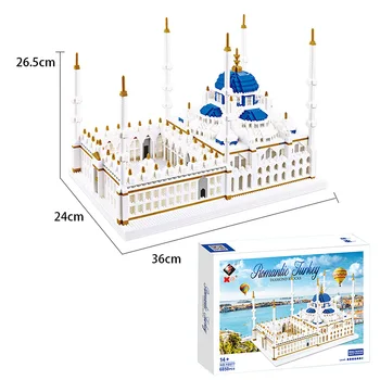 YZ Mini Blocuri de renume Mondial Clădire punct de Reper turc Istanbul Constantinopol Model Brinquedos Caramida Jucarii Cadouri de Anul Nou Fetele