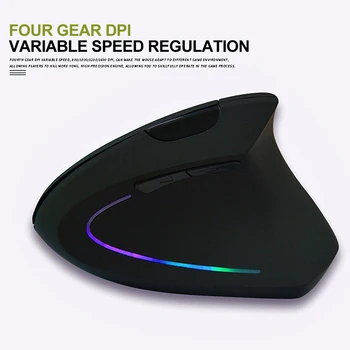 NOUL Mouse Wireless Optic Ergonomic 2.4 G 800/1200/1600DPI Colorate de Lumină Încheietura mâinii Vindecare Verticale Soareci Gaming Mouse Gamer