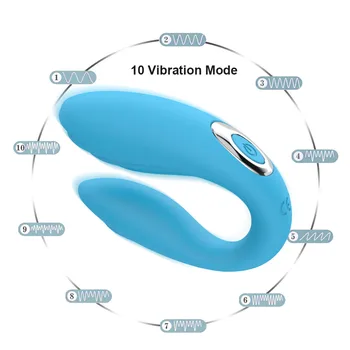 10 Modul Vibrator pentru Cupluri Vibrator punctul G U Tip Vagin Stimulator Dublu Vibrator Wireless Pantie Jucarie Sexuala Pentru Femeie Masturbator