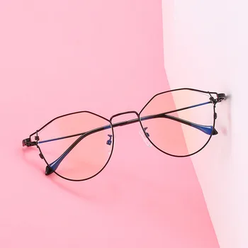Neregulate Metal Femeie Ochelari Optice De Brand Designer De Ochelari Cadru Plat Retro Lentile Transparente Eyeware Oculos De Grau