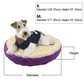 Animale De Companie Loc Cald Iarna Pisici Câini Pat Imprimate Panza Rotund Pernă În Formă De V Model Câine De Dormit Saltea Pad Poate Hand/Masini Lavabil