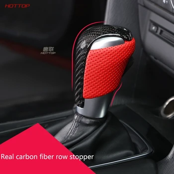 Autentic Fibra de Carbon de Cap Gear Shift Knob Acoperi Modificat de Înlocuire Pentru Mazda Axela CX4 CX5 3 8 Atenza