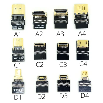 De înaltă Viteză, Mini-HDMI la HDMI Cablu de sex Masculin de sex feminin 2.0 V Unghi de Micro-Cablu HDMI 4K 3D pentru Tablete, camere Video MP4 Mini cablu HDMI C3