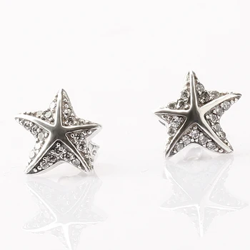 Tropical steaua de mare Cercei Argint 925 Cercei Stud Stele cu Clear CZ Design Simplu pentru Femei Moda Bijuterii