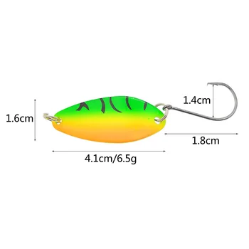 OUTKIT 10buc se Amestecă Culorile 4.1 cm 6.5 g Lingura de Pescuit Nada Momeala Înot Isca Artificiale Păstrăv Nada de Pescuit de Pescuit Truite Linguri