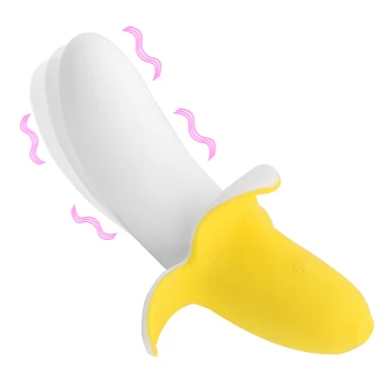VATINE Moale de Silicon Forma de Banane Vibrator sex Feminin Masturbator Vaginal Stimulator punctul G Dildo Vibrator