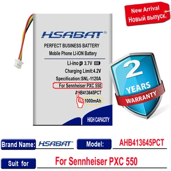HSABAT 0 Ciclul de 1400mAh AHB413645PCT Baterie pentru set cu Cască Bluetooth Wireless pentru Sennheiser PXC 550 de Înlocuire Acumulator