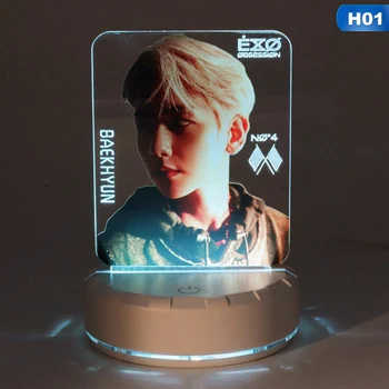 2020 Kpop EXO BAEKHYUN CHANYEOL SEHUN OBSESIA Lampă de Masă Lumină Stick Lumina de Noapte LED Lampă de Noptieră Lightstick Luminou