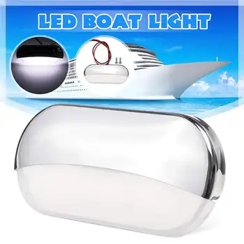 DC 12V Marin Barca Tronsonul LED-uri Lumina de Perete din Oțel Inoxidabil LED-uri Albe Lampa spate Yacht Accesorii IP67 Coridor Iluminat Lampa