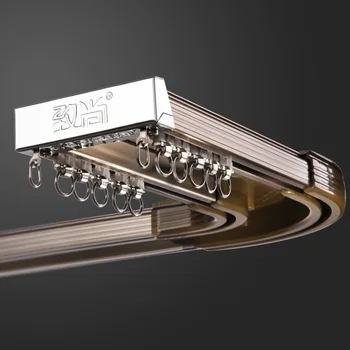 De Lux Grele Șine Duble Dreaptă De Design Cortina Piese Partea De Instalare Tavan Nano Tăcere Rod Accesorii