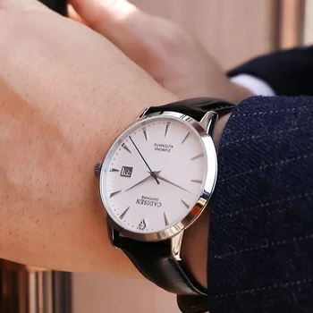 CADISEN Brand de Top pentru Bărbați ceasuri de Mînă MIYOTA 9015 Mecanice Ceasuri Automate rezistent la apa 50M de Lux Diamond Dial Data din Calendar