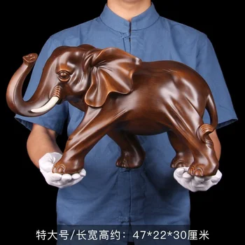Cu Feng Shui Elegant Elefant Rășină Statuie Noroc de Avere Figurina Meserii Ornamente Cadou pentru Biroul de Acasă Decor de birou
