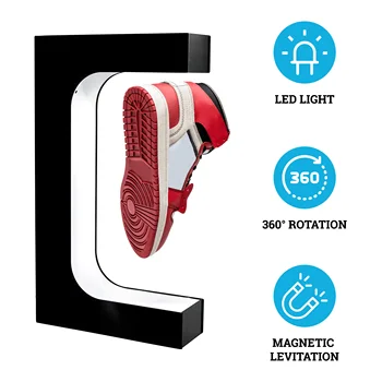 Magnetice Plutitoare, Plutind Pantofi de Afișare Levitație Suport stativ Platforma Rotativă Adidas Acrilice Rack Cu Led-uri de iluminat