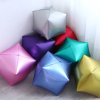 20buc 24inch 3D Cube Balon de Folie Pătrat Nunta Decoratiuni Ziua de nastere Consumabile Partid Multicolor film de Aluminiu Balon cu Aer Globos