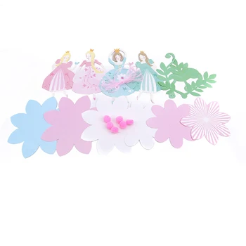 Fairy Flori De Hârtie Banner Ghirlanda Pentru Petrecerea De Ziua Dancing Princess Bunting Copil De Dus Fetele Decor Favorit Consumabile