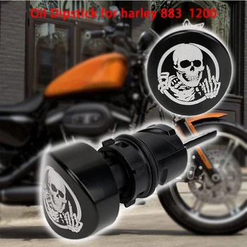 Craniul Motocicleta joja de Ulei Joja de ulei prin Bușonul de Umplere Pentru Harley Sportster XL 1200 883 Fier de Patruzeci și Opt de 48 2004-2016 WISENGEAR