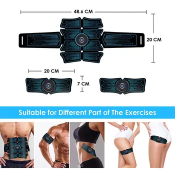 EMS Electrostimulare Musculară Abdominală Stimulator Antrenor USB Vibrat ABS Viteze 8 bucati de Muschi de Toner de Fitness, sală de Gimnastică Acasă Echipamente