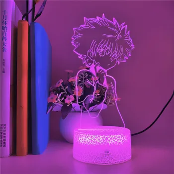 3d Lampa de Noapte Anime Hunter X Hunter KILLUA ZAOLDYECK pentru Copii pentru Copii Decor Dormitor Veioza Cadouri și Jucării Difuzor Bluetooth