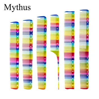 Mythus Colorate Rășină Tunsoare Anti-static Pieptene Părul de Tăiere Frizer Coafor Pieptene Profesional de Tăiere Păr Piepteni Pentru Tuns