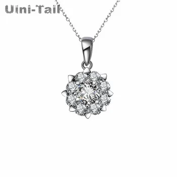Uini-Coada hot nou 925 sterling de argint colier de flori de moda rafinat de floarea soarelui temperament dulce micro inlay bijuterii ED301