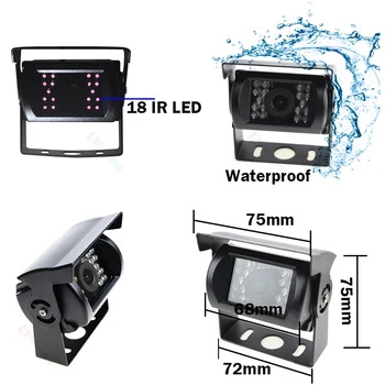 HaiSunny 9-26 V 18 LED-uri IR Viziune de Noapte rezistent la apa de Rezervă din Spate vedere aparat de Fotografiat pentru Camion,RULOTA,Camper,Rulota