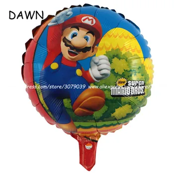 10buc/lot Nou de 18 inch rotund Mario aluminiu balon de Desene animate super Mario ball pentru Copii balon de jucărie