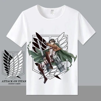 Noul Anime Atac pe Titan Levi/Eren/Mikasa Bumbac T-shirt pentru Femei/Barbati Tricou O-Gat Maneci Scurte Haine de Vară de Sus Tees