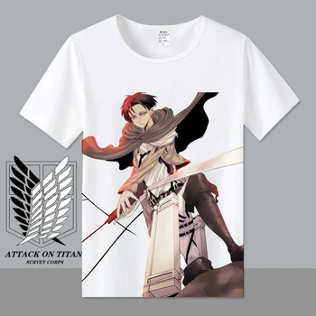 Noul Anime Atac pe Titan Levi/Eren/Mikasa Bumbac T-shirt pentru Femei/Barbati Tricou O-Gat Maneci Scurte Haine de Vară de Sus Tees