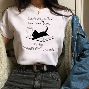 Femeile de Imprimare de Imprimare Grafic Scurt Maneca Pisica Animal ' 90 Moda Haine Desene animate Doamna Teuri Topuri Femei T Shirt pentru Femei T-Shirt