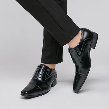 Misalwa Triplu Mixt de Mana Barbati din Piele Pantofi eleganți Cap Toe Oxford italiană Sculptate Pantofi Rochie pentru Oamenii de Afaceri