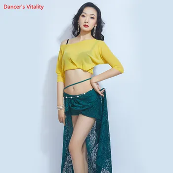 Belly Dance Nou Set Solid De Culoare De Dans De Top Incepator Dans Rochie De Dantelă Practică Haine Dans Oriental, Dans, Haine