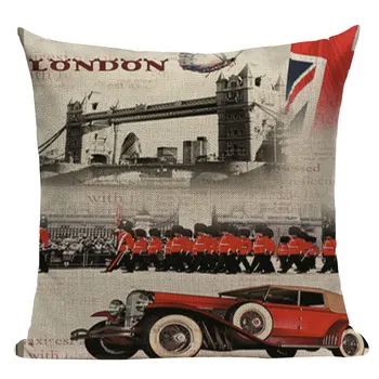 Londra decorative Imprimate Perne acasă perne acoperă Podul Londrei, Turnul Eiffel paris pernă pernă de Dropshipping
