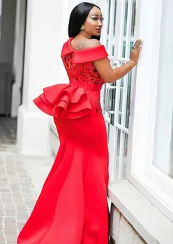 2019 noi elegent moda stil african femei plus dimensiune poliester rochie lungă, L-XXL