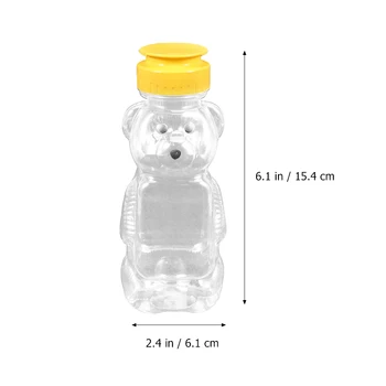 12 Buc Strângeți Sticla Moale Recipiente din Plastic Pentru Alimente 240ML Miere Condimente Ketchup Gem de Sticla de Sos Dozator Miere Container