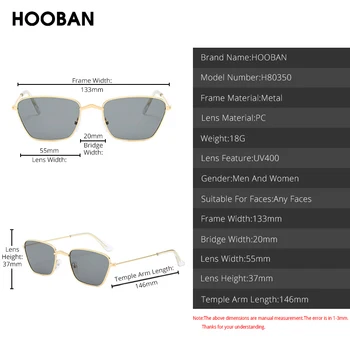 HOOBAN Retro Romb ochelari de Soare Femei Bărbați Elegant Dreptunghi ochelari de soare de sex Feminin de sex Masculin Vintage de Designer de Brand în aer liber Ochelari Umbra