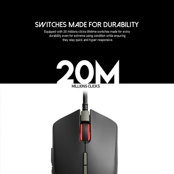 FANTECH X17 mouse de Gaming 10000DPI Reglabil 7 Buton Macro RGB prin Cablu Mouse-ul Pentru FPS CS LOL Mouse Gamer Ergonomic Mouse-ul Soareci