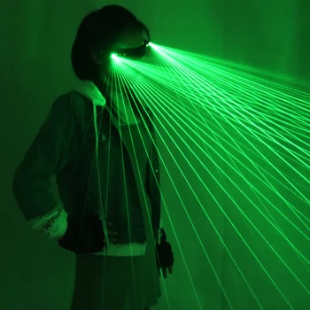 Laser verde Ochelari de Lumină Dans Spectacol de teatru DJ Club Partidul Verde Laserman Show Mănuși Multi Grinzi