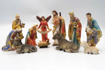 Hankroi 11 Bucată de Crăciun Nașterea domnului Set - Viața Reală Set Nașterea domnului Rășină Sculptură Pictată de Mână și de Masă figurina