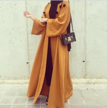 Musulman Abaya Aplici Rochie Cardigan Lung Halat De Rochii Kimono Jubah Orientul Mijlociu Ramadan Echipa De Cult Islamic Îmbrăcăminte