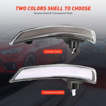 2 buc Fum LED-uri Dinamice Oglinda Retrovizoare Lumina de Semnalizare Pentru Ford Focus 2012-2018 Partea Aripa Oglinda Indicator de Semnalizare