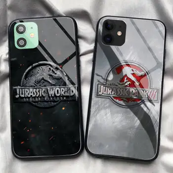 Jurassic Park Jurassk Lumii Caz Telefon din Sticla Temperata Pentru iPhone 11 XR Pro XS MAX 8 X 7 6S 6 Plus SE 2020 12 Pro Max Mini caz